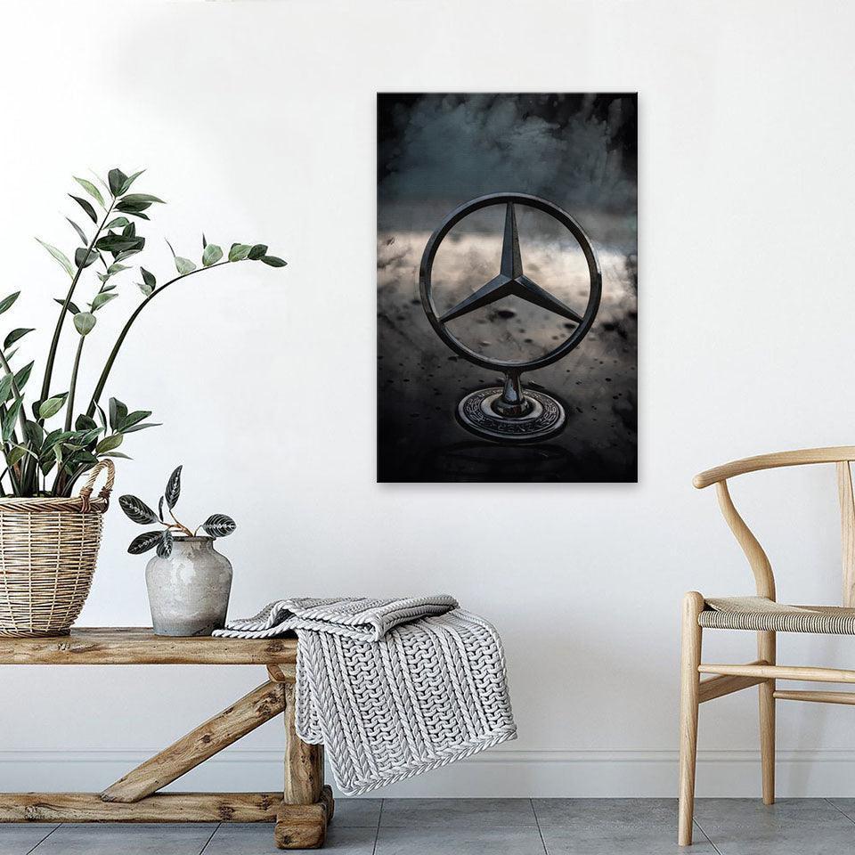 The Silver Black Car 1 Piece HD Multi Panel Canvas Wall Art Frame-Original Frame