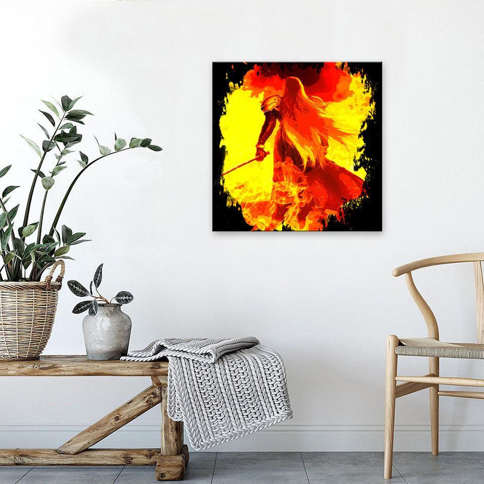 The Red Empress 1 Piece HD Multi Panel Canvas Wall Art Frame-Original Frame