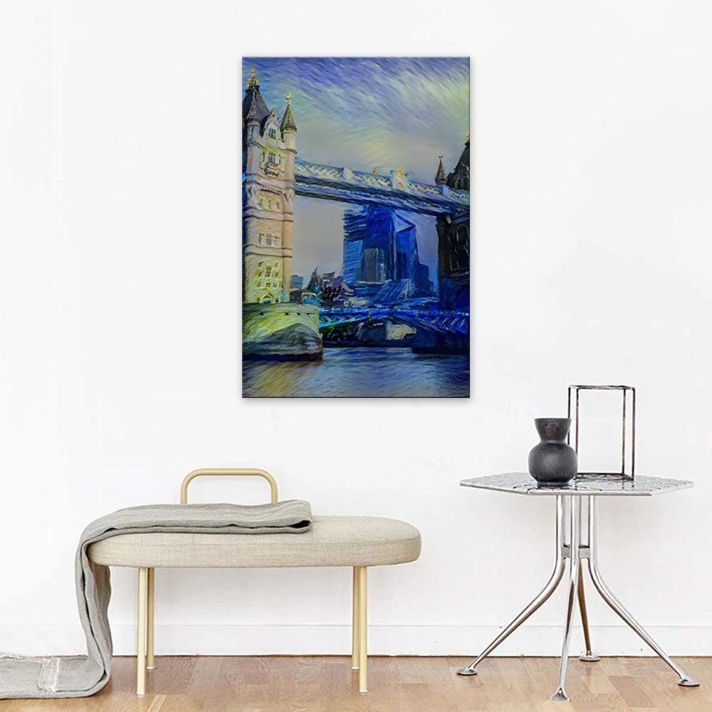 London Bridge 1 Piece HD Multi Panel Canvas Wall Art Frame-Original Frame