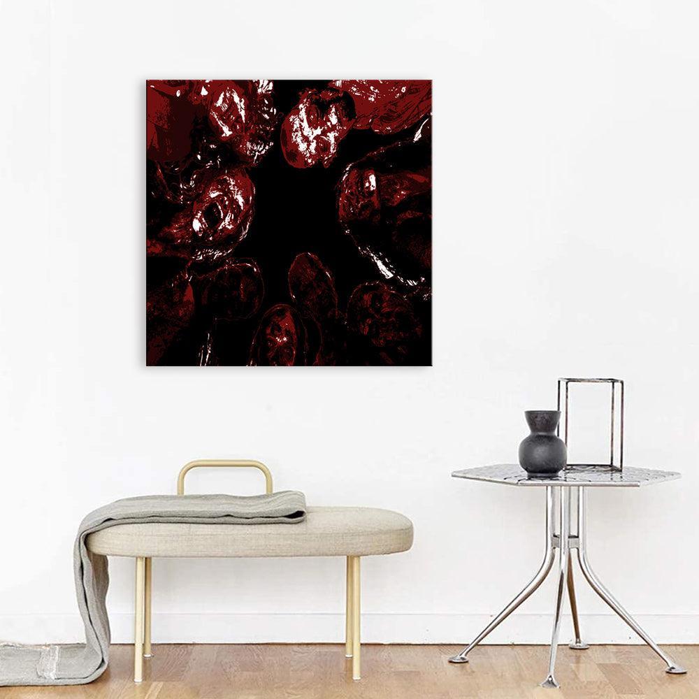 Red Zombies 1 Piece HD Multi Panel Canvas Wall Art Frame-Original Frame