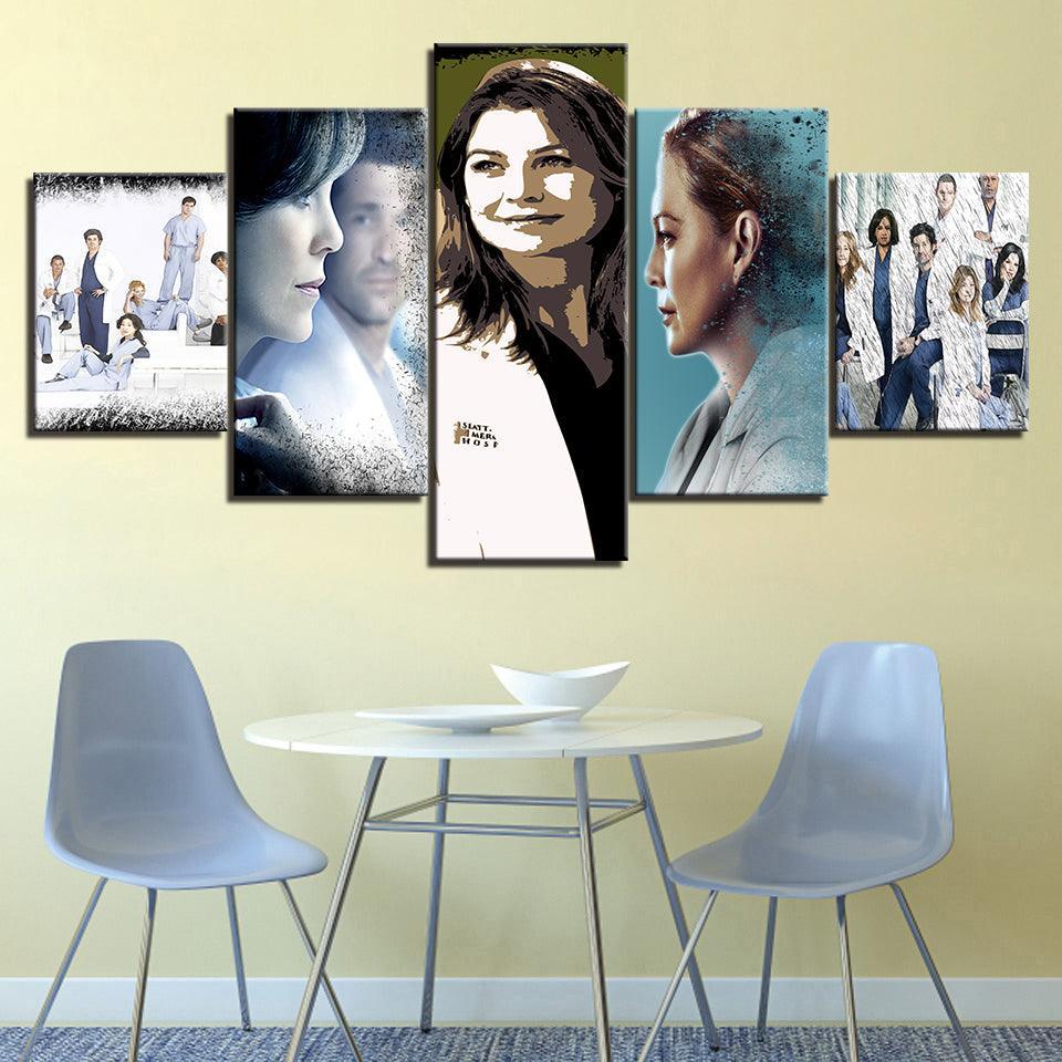 TV Series 5 Piece HD Multi Panel Canvas Wall Art-Original Frame