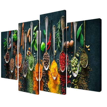 4 Modern Kitchen Canvas Wall Art