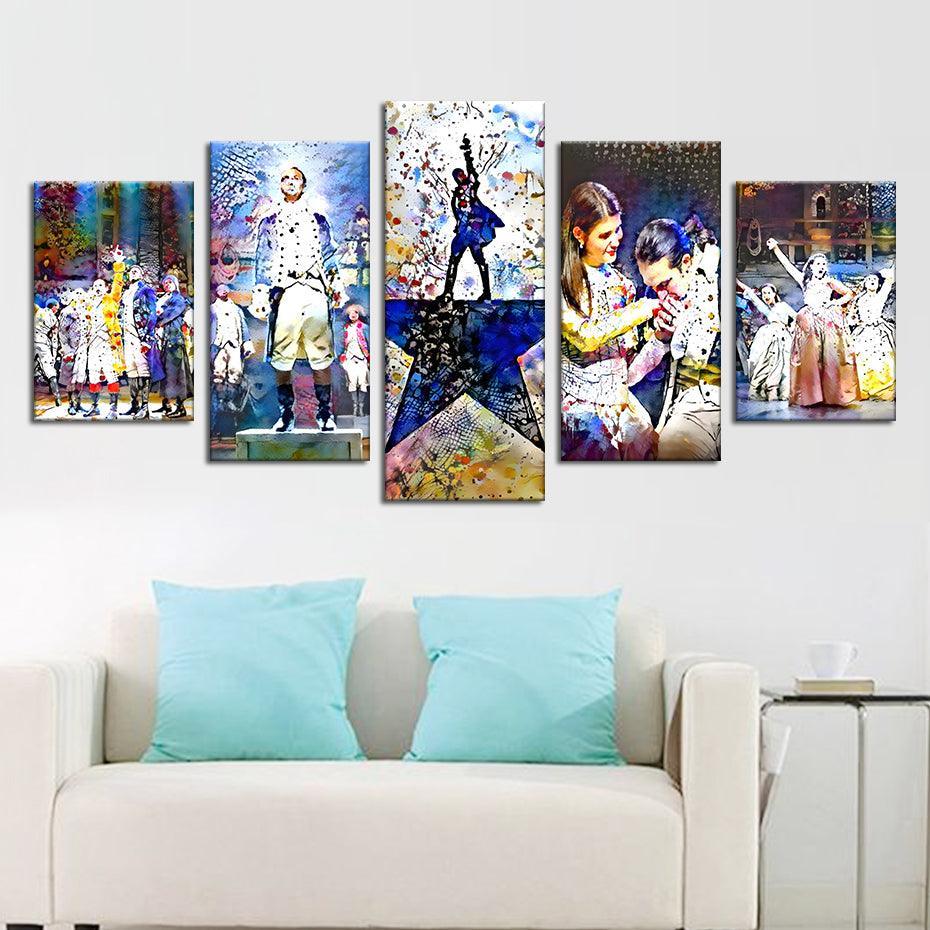 Hamilton 5 Piece HD Multi Panel Canvas Wall Art Frame-Original Frame