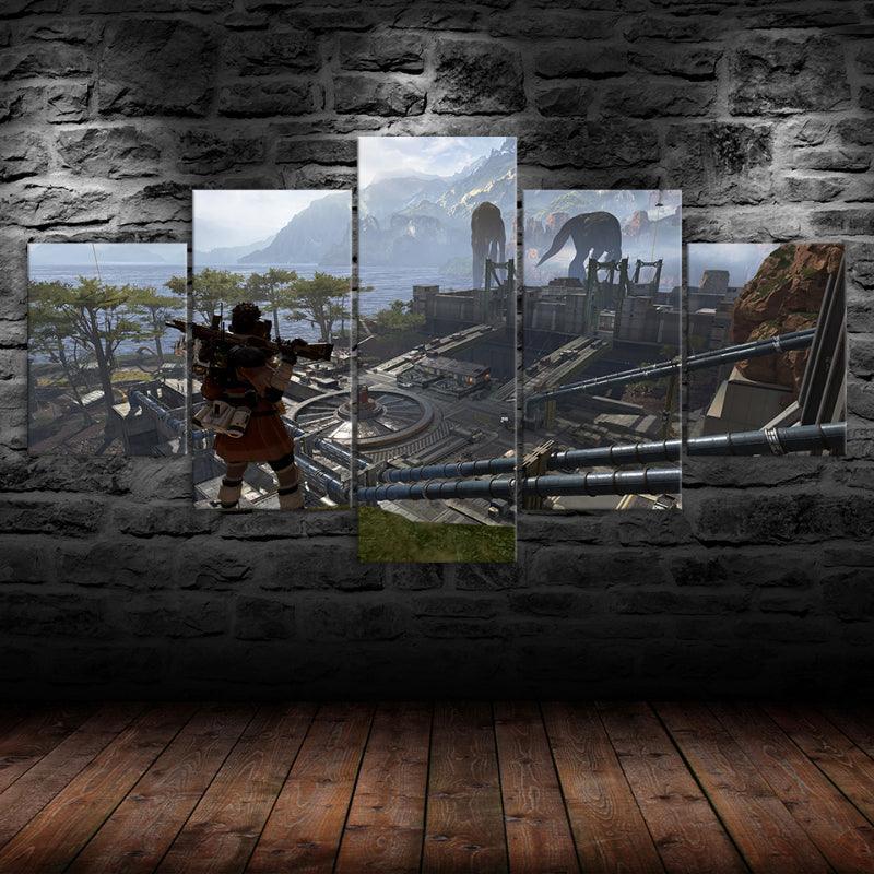 Battlefield 5 Piece HD Panel Canvas Wall Art Frame-Original Frame