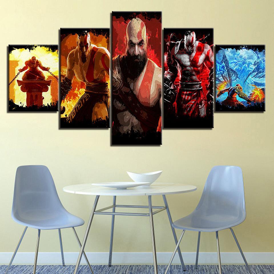 The Red Tatto Team 5 Piece HD Multi Panel Canvas Wall Art Frame-Original Frame