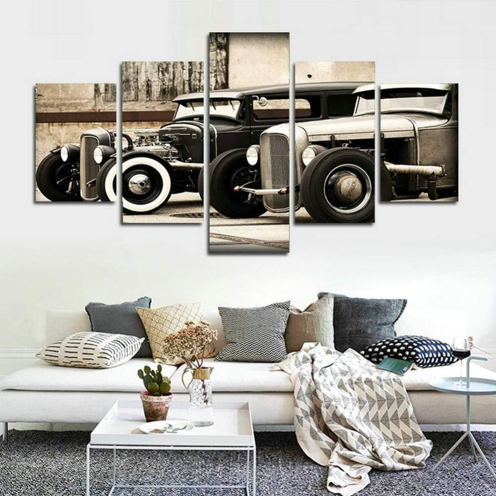 Vintage Truck 5 Panel Canvas Art