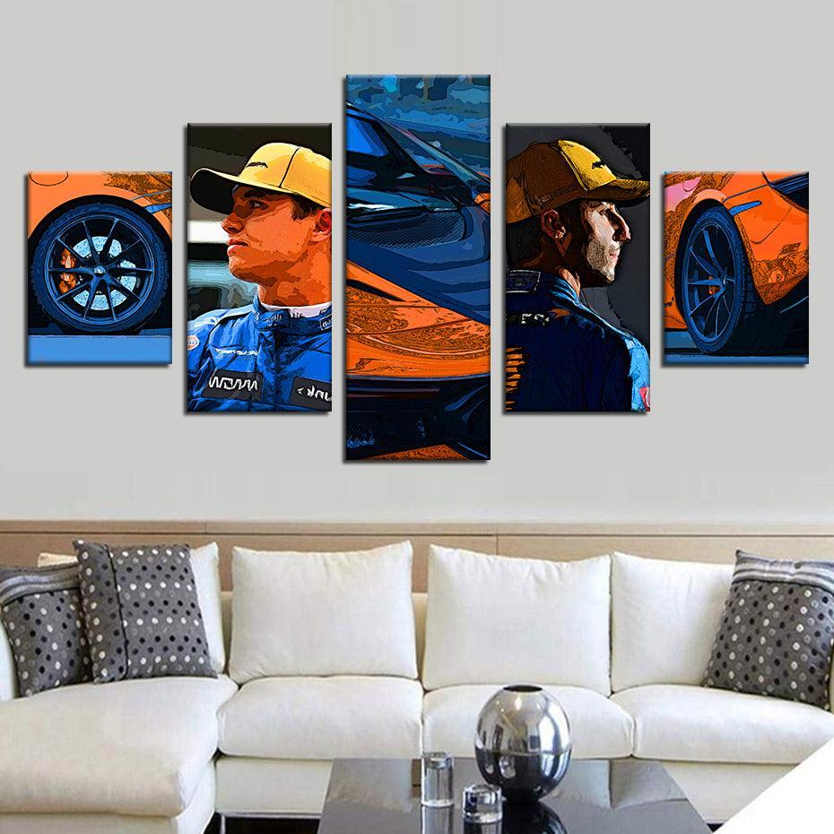 Mighty McLaren 5 Piece HD Multi Panel Canvas Wall Art Frame-Original Frame
