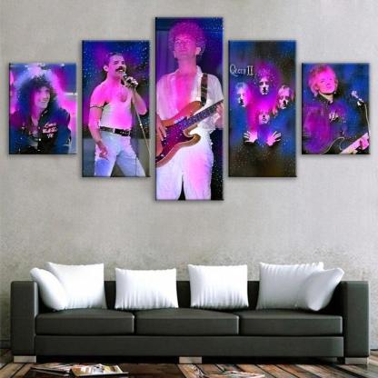 Queen Group 5 Piece HD Multi Panel Canvas Wall Art-Original Frame