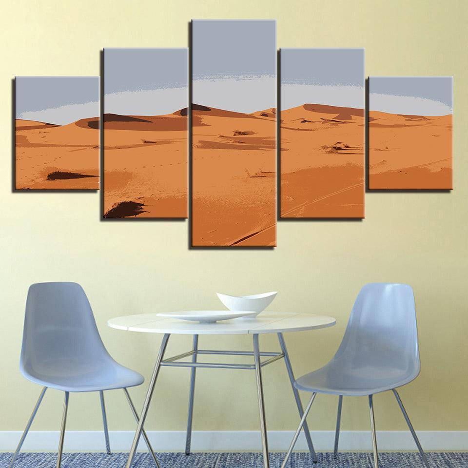 The Abstract Desert 5 Piece HD Multi Panel Canvas Wall Art Frame-Original Frame