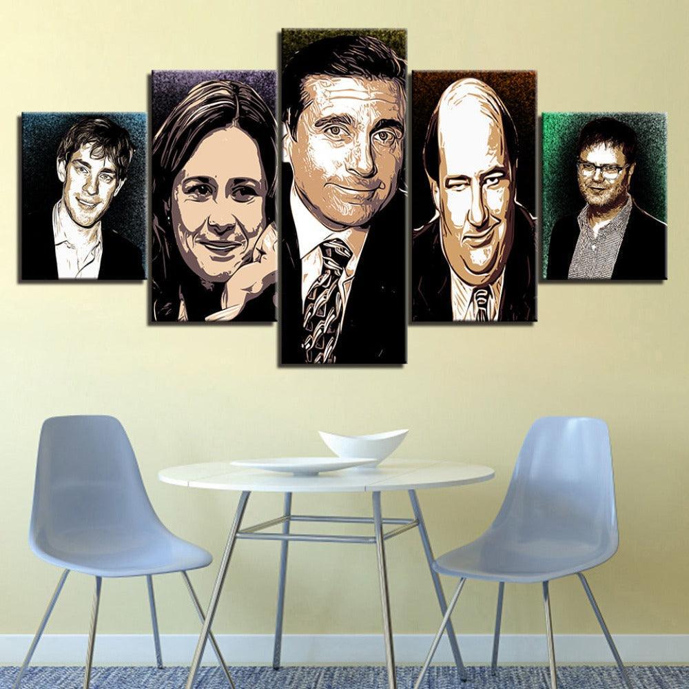 The Office 5 Piece HD Multi Panel Canvas Wall Art Frame-Original Frame