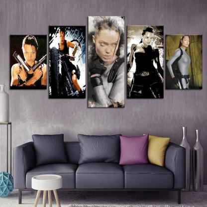 Tomb Raider 5 Piece HD Multi Panel Canvas Wall Art Frame-Original Frame
