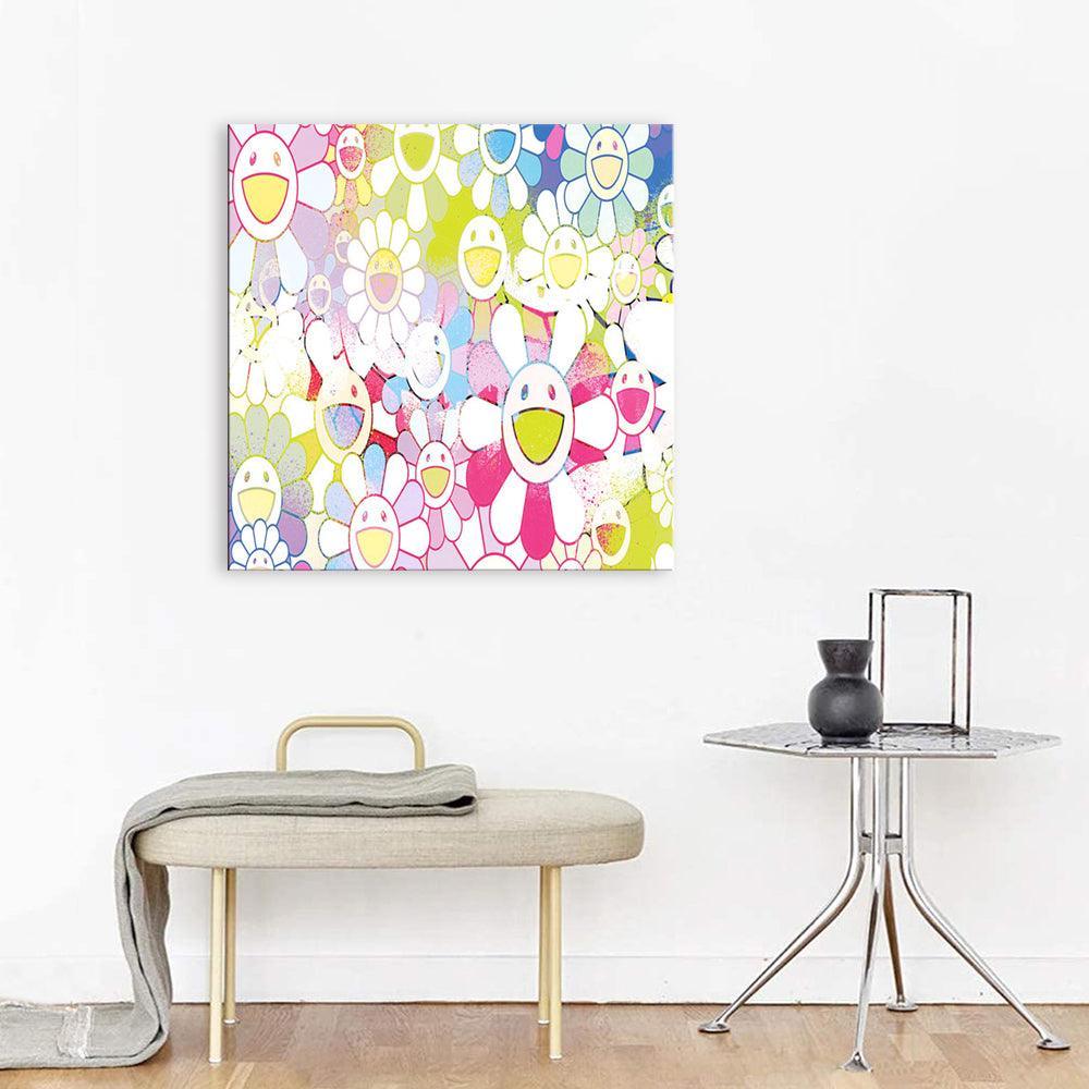 Abstract Flowers 1 Piece HD Multi Panel Canvas Wall Art Frame-Original Frame