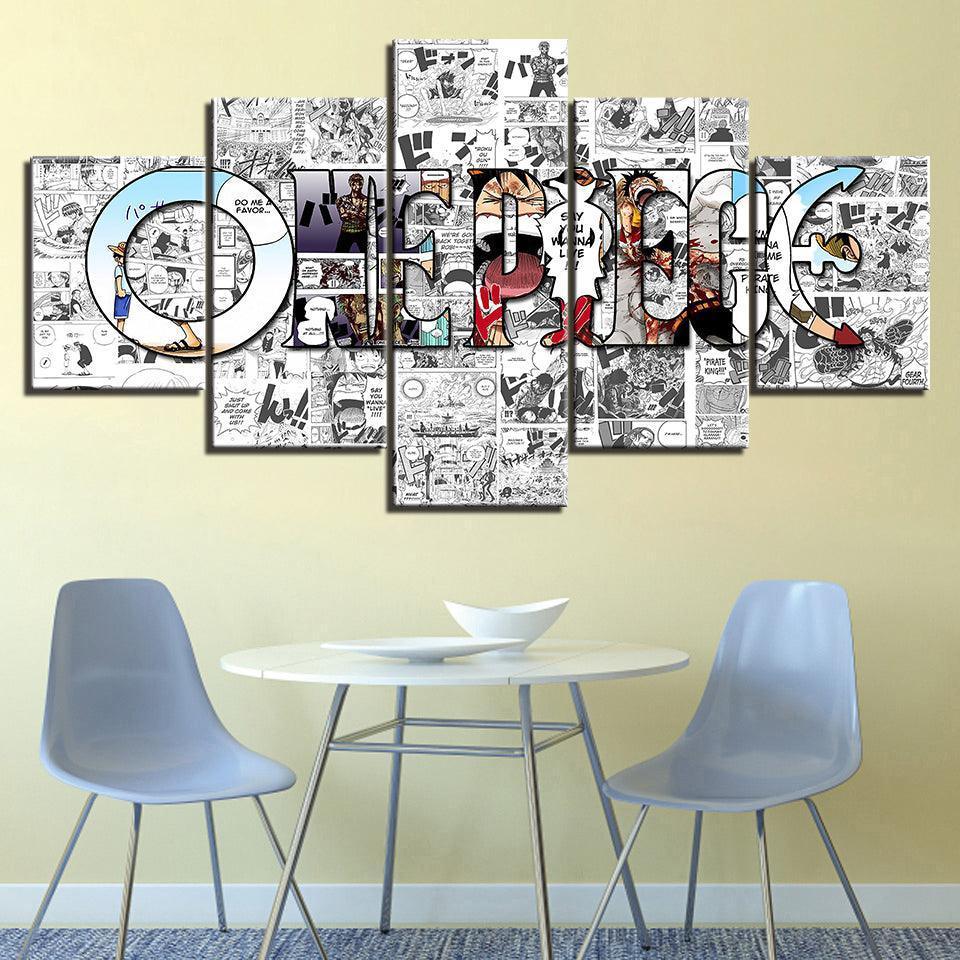 Comic Style 5 Piece HD Multi Panel Canvas Wall Art Frame-Original Frame