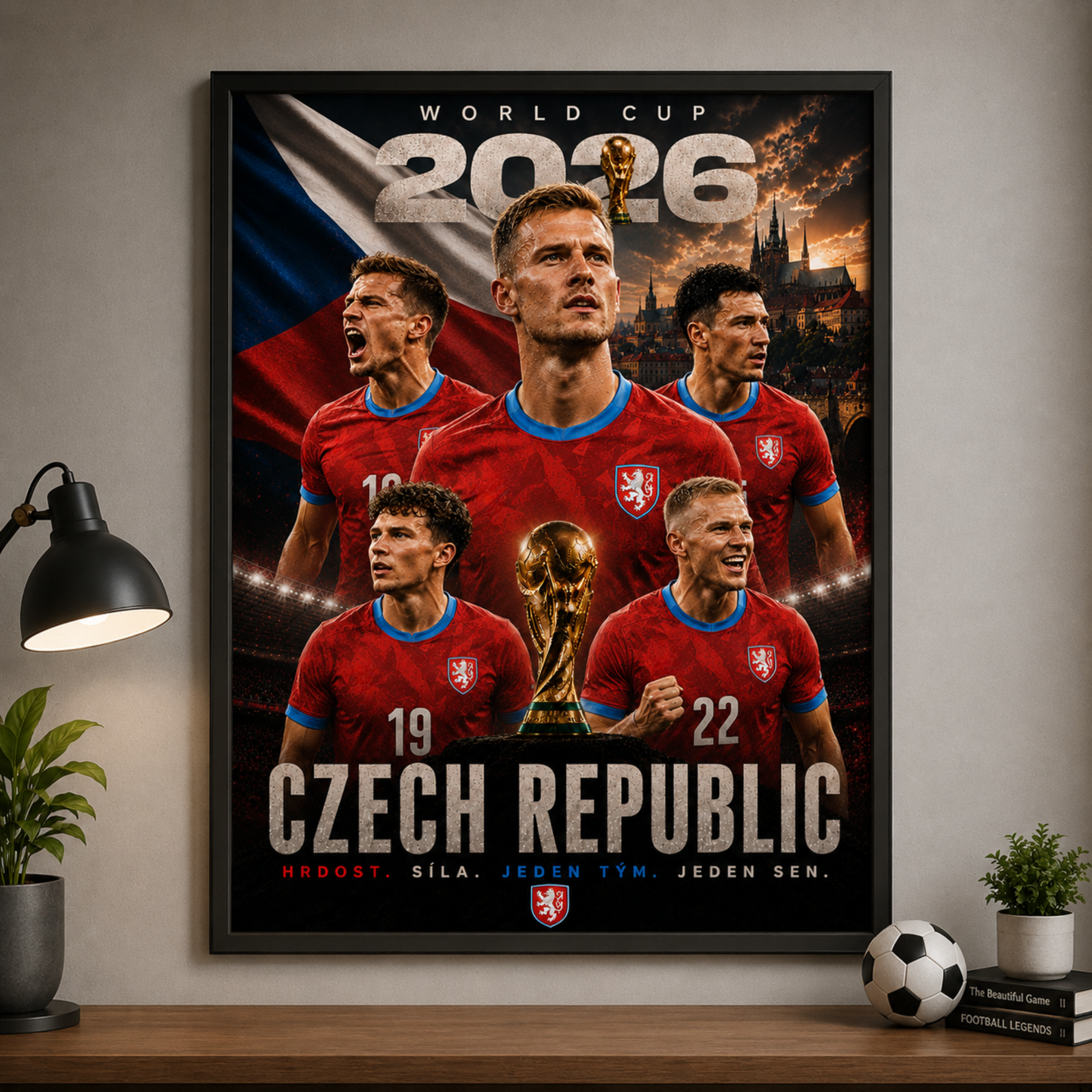 World Cup 2026 Czech Republic Football Team Poster And Wall Frame