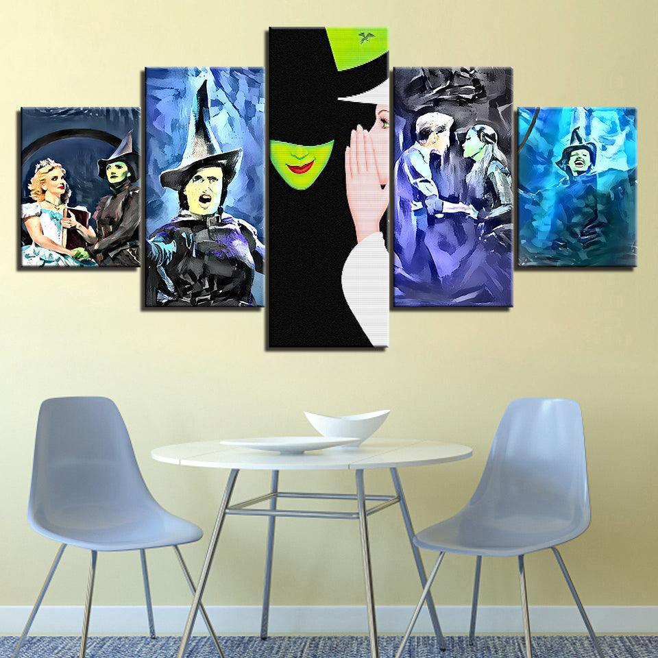 Wicked 5 Piece HD Multi Panel Canvas Wall Art Frame-Original Frame