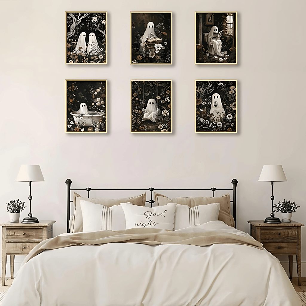 Vintage Landscape Gallery Wall Art Set-Original Frame