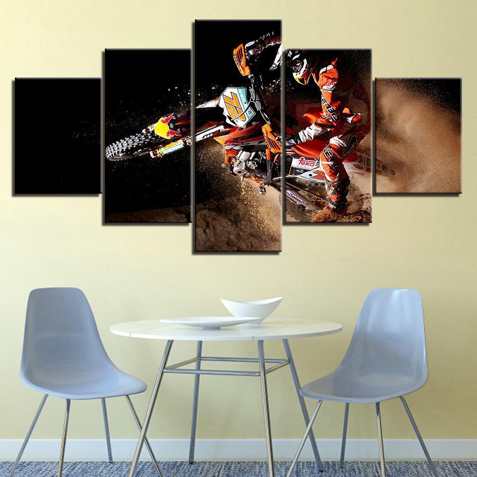 Adrenaline-Fueled Motocross Canvas Collection for Wall Decoration-Original Frame