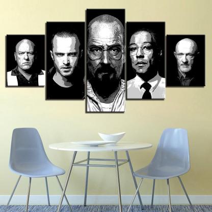 Breaking Bad 5 Piece HD Multi Panel Canvas Wall Art Frame-Original Frame