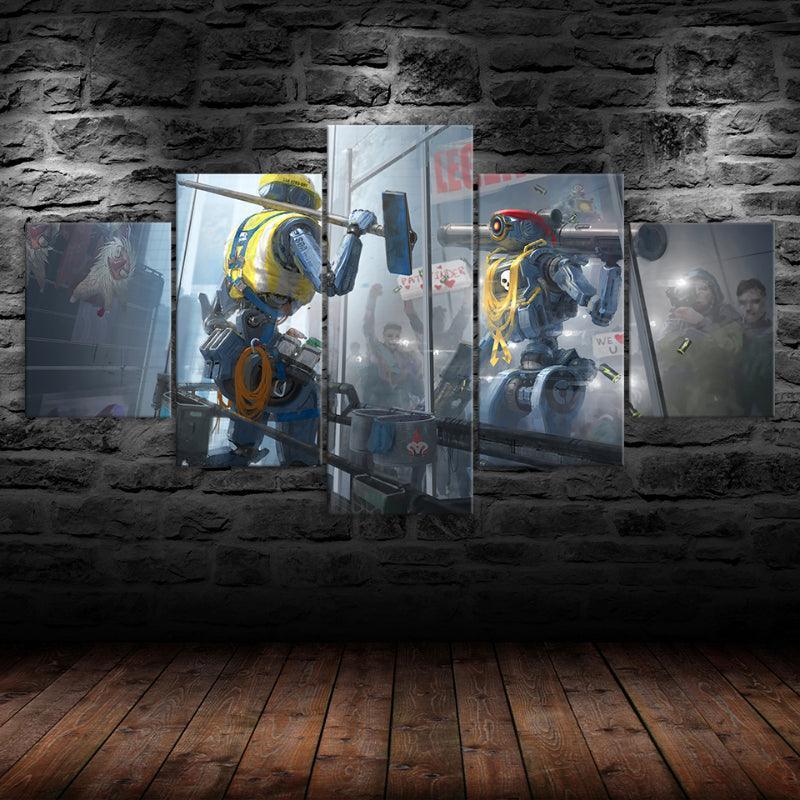 5 Piece Battleground HD Multi Panel Canvas Frames-Original Frame