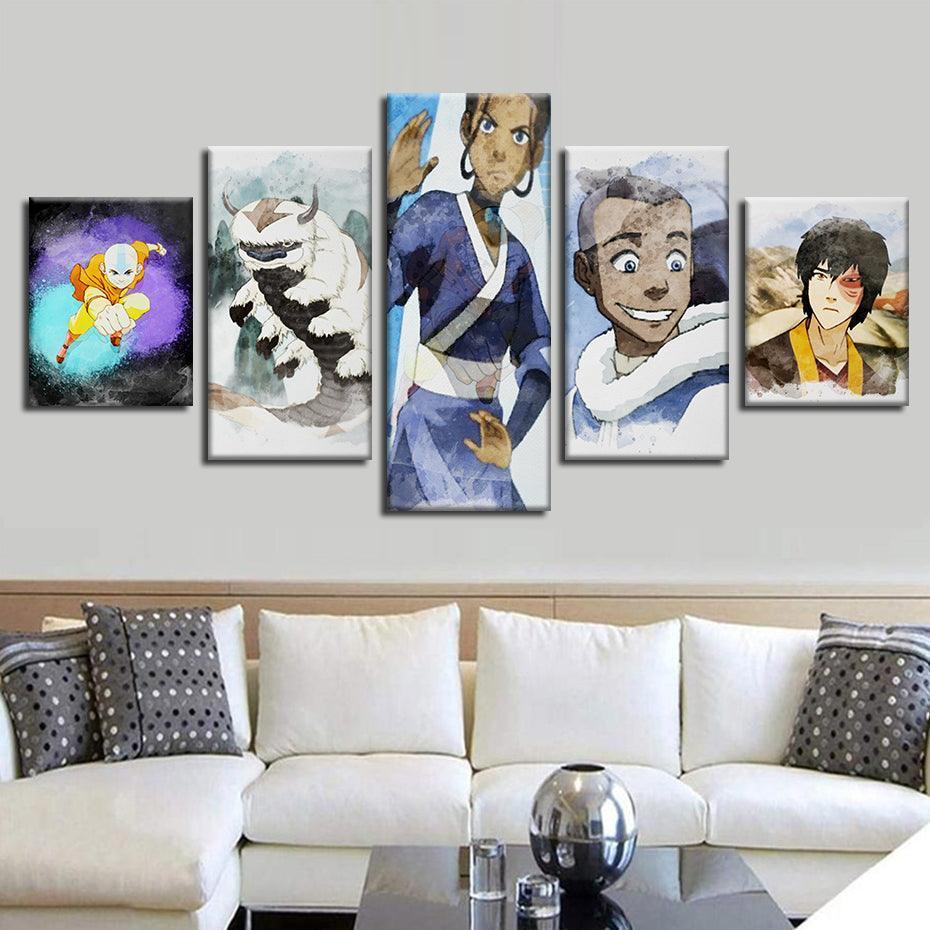 Avatar 5 Piece HD Multi Panel Canvas Wall Art Frame-Original Frame