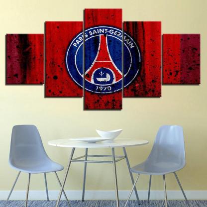 Paris Saint-Germain 5 Piece HD Multi Panel Canvas Wall Art Frame-Original Frame