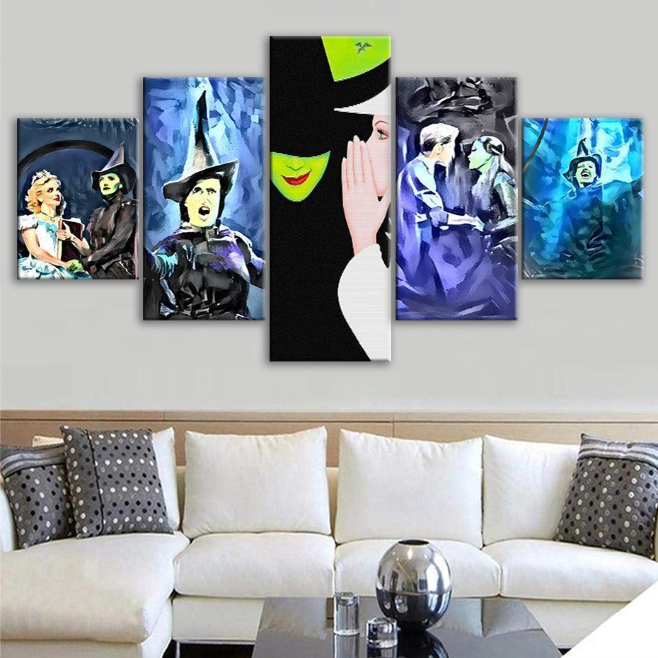 Wicked 5 Piece HD Multi Panel Canvas Wall Art Frame-Original Frame