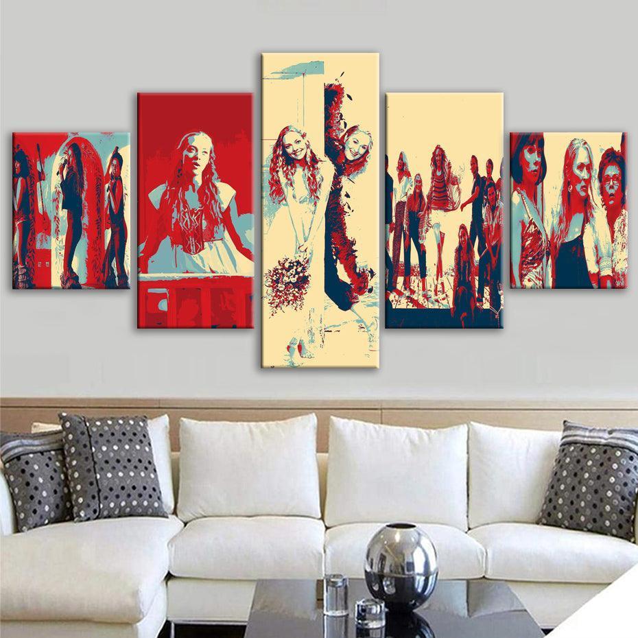 Mamma Mia 5 Piece HD Multi Panel Canvas Wall Art Frame-Original Frame