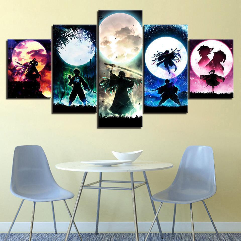 Demon Slayer HD Multi Panel Canvas Wall Art Frame-Original Frame