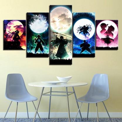 Demon Slayer HD Multi Panel Canvas Wall Art Frame-Original Frame
