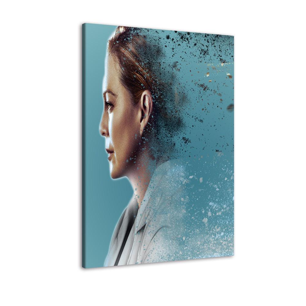 Blue Meredith Grey 1 Piece HD Multi Panel Canvas Wall Art Frame-Original Frame