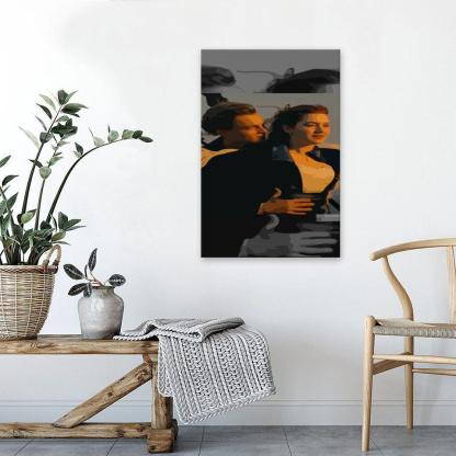 The Titanic Sunset Scene 1 Piece HD Multi Panel Canvas Wall Art Frame-Original Frame
