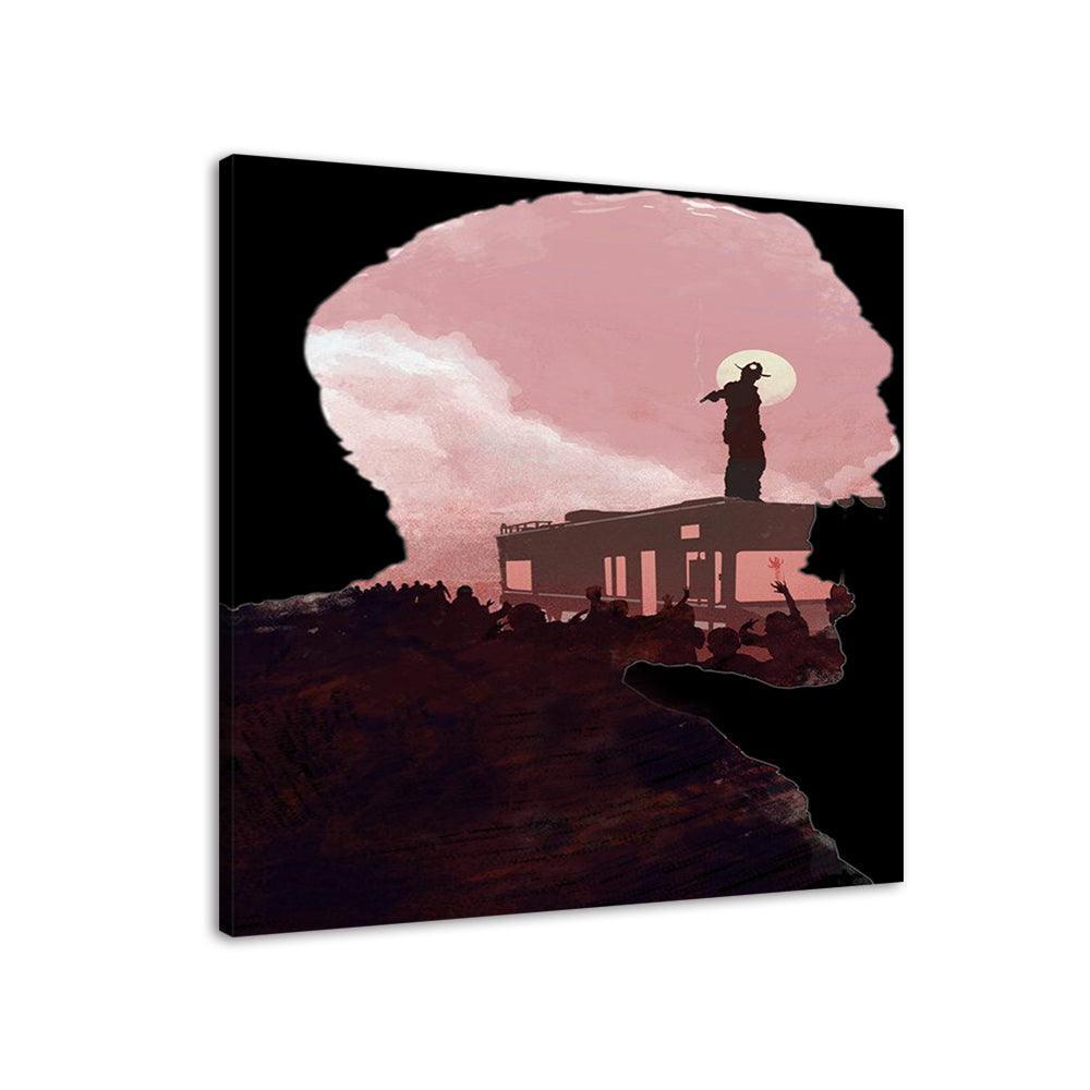The Walking Pink 1 Piece HD Multi Panel Canvas Wall Art Frame-Original Frame