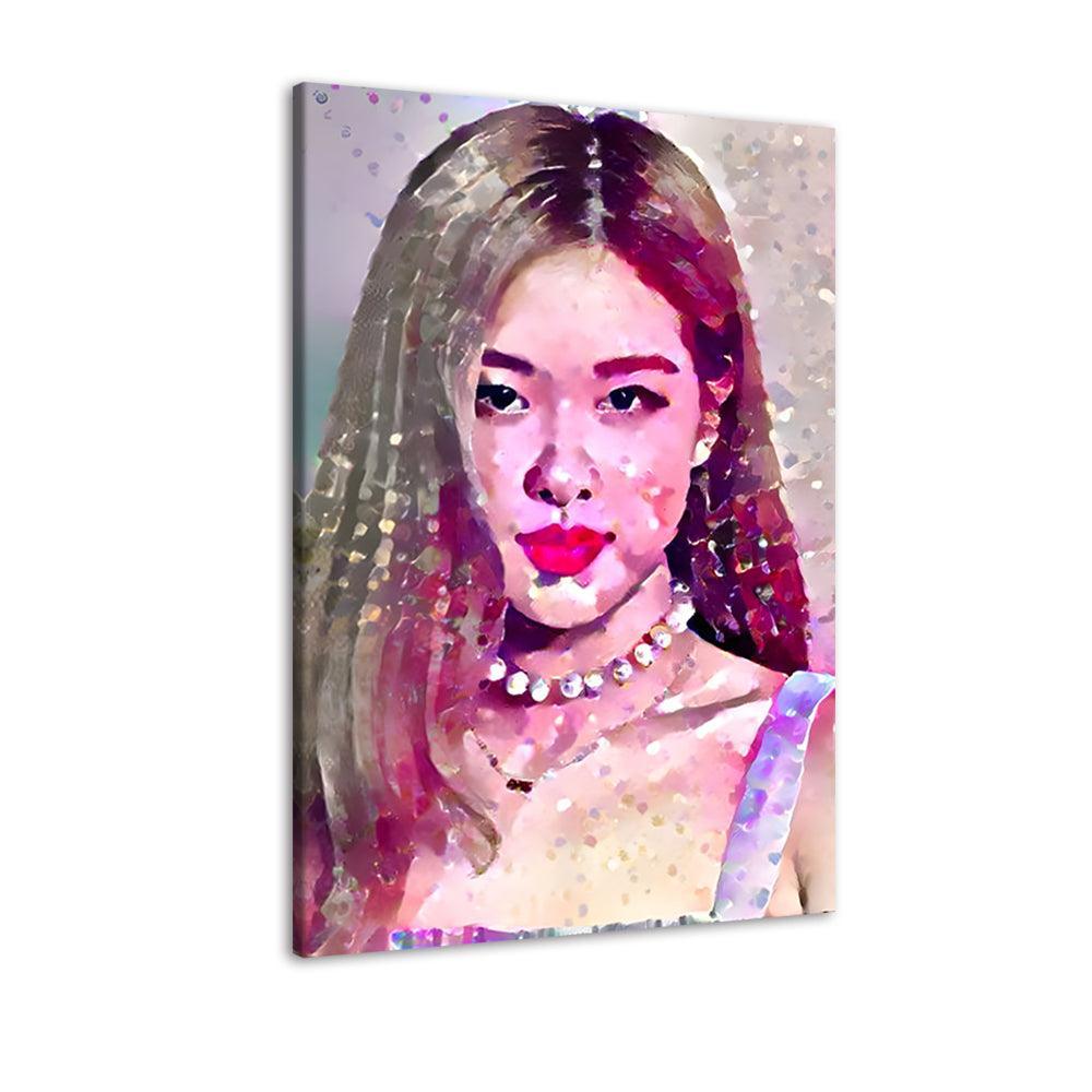 Blonde Girl 1 Piece HD Multi Panel Canvas Wall Art Frame-Original Frame