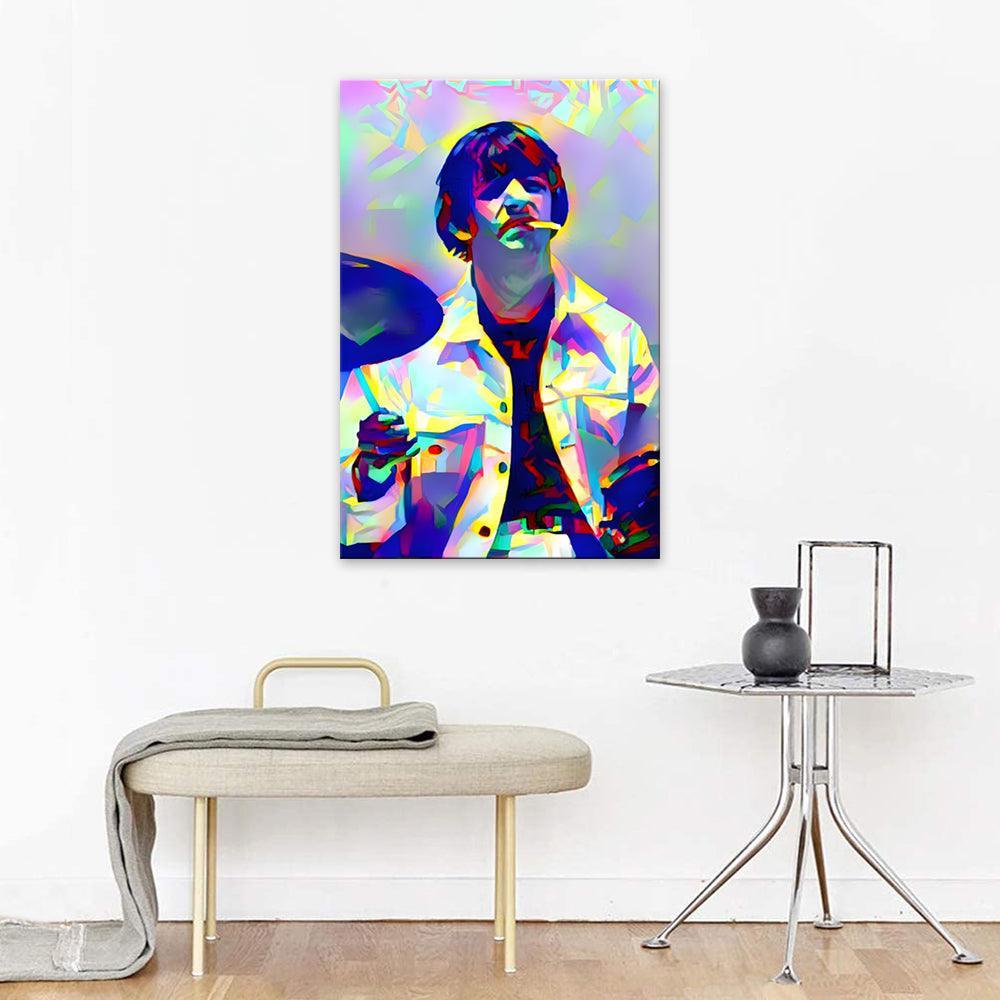 Colorful Drums The Beatles 1 Piece HD Multi Panel Canvas Wall Art Frame-Original Frame