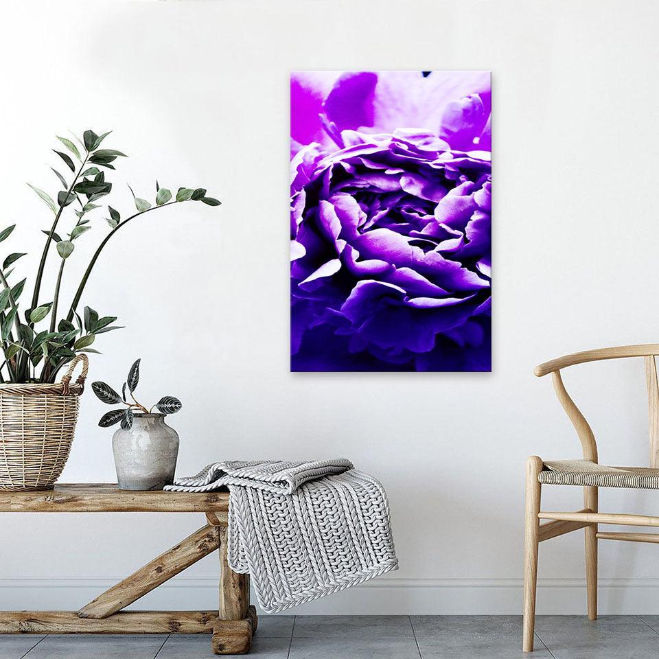 The Purple Flower 1 Piece HD Multi Panel Canvas Wall Art Frame-Original Frame