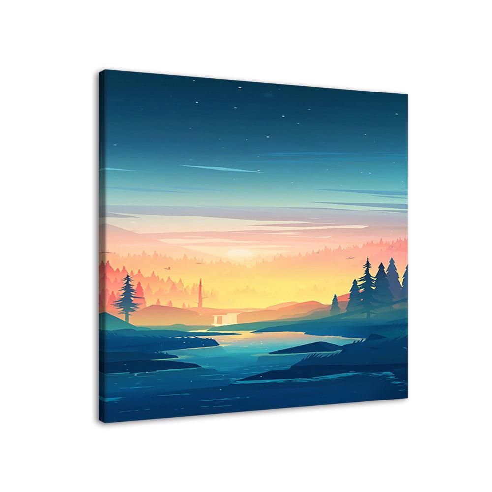 The Clear Sky 1 Piece HD Multi Panel Canvas Wall Art Frame-Original Frame