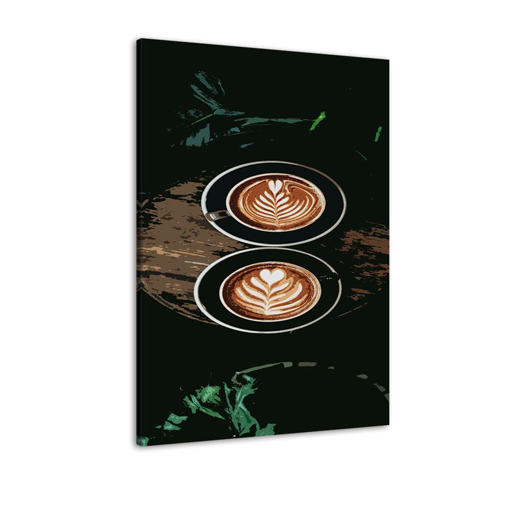 The Abstract Coffee Leaves 1 Piece HD Multi Panel Canvas Wall Art Frame-Original Frame