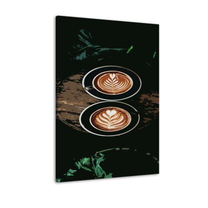 The Abstract Coffee Leaves 1 Piece HD Multi Panel Canvas Wall Art Frame-Original Frame