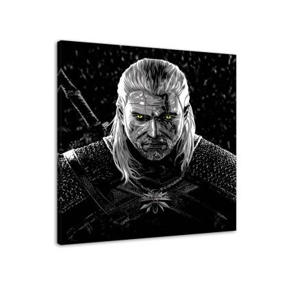 Black And White Warrior Portrait 1 Piece HD Multi Panel Canvas Wall Art Frame-Original Frame