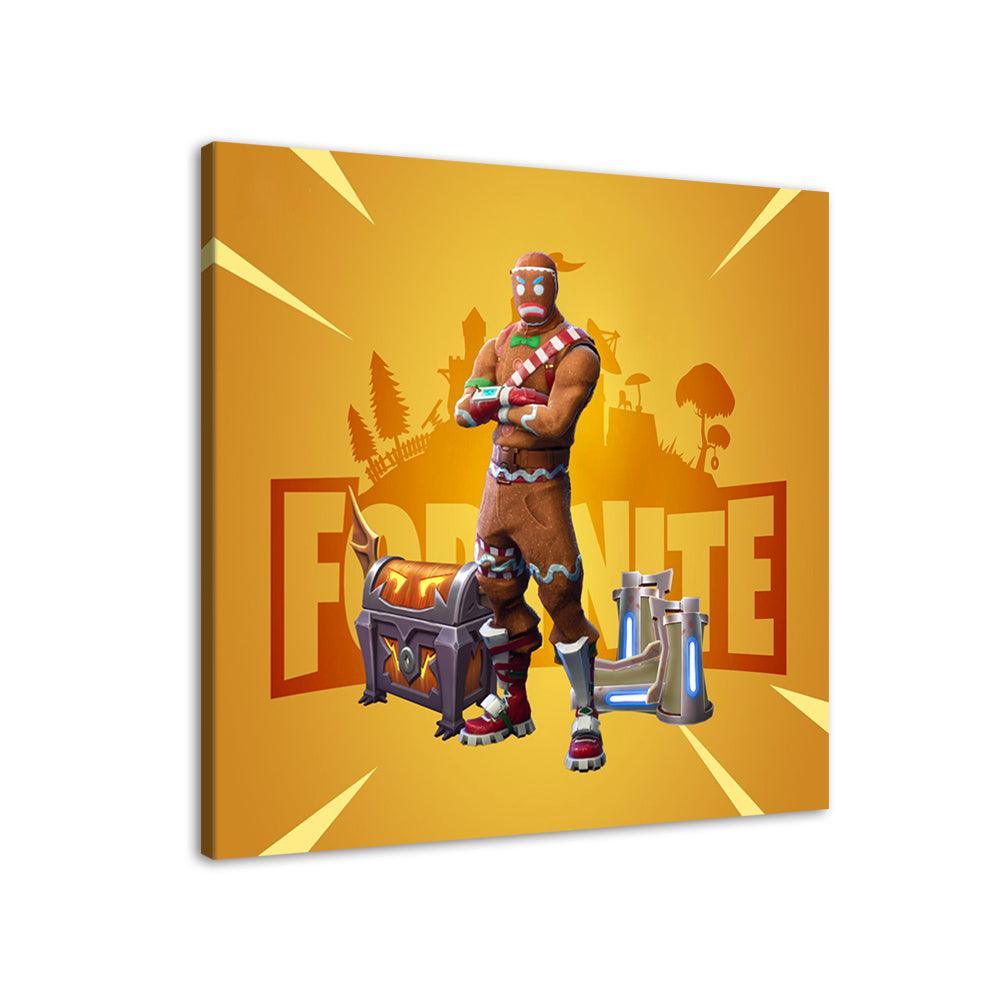 Yellow Fornite 1 Piece HD Multi Panel Canvas Wall Art Frame-Original Frame
