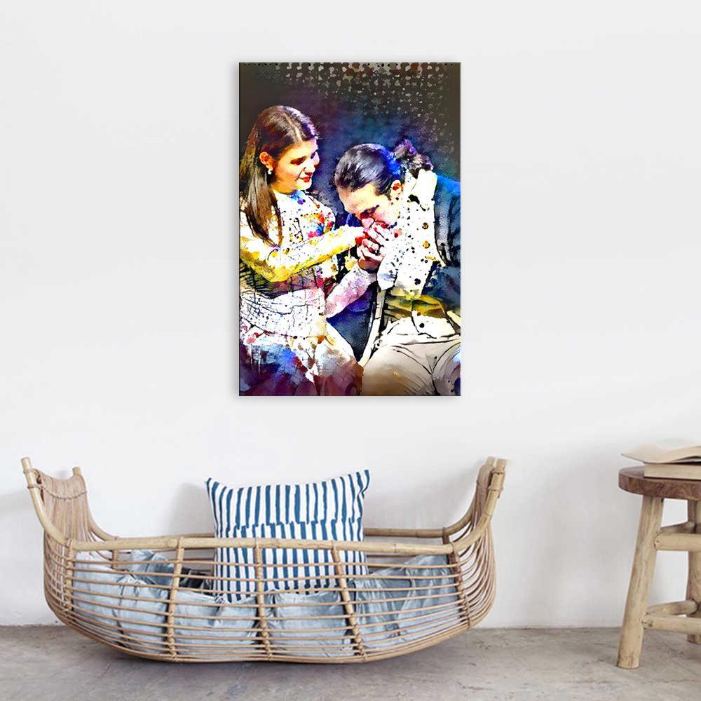 Gentleman 1 Piece HD Multi Panel Canvas Wall Art Frame-Original Frame