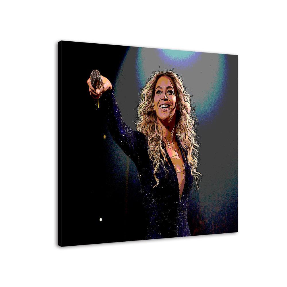 Singing Beyoncé 1 Piece HD Multi Panel Canvas Wall Art Frame-Original Frame