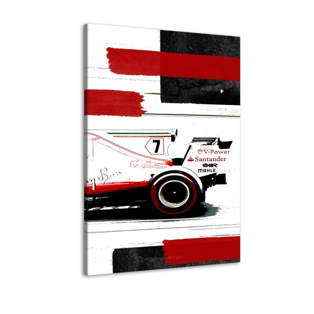 The Santander Racing Car 1 Piece HD Multi Panel Canvas Wall Art Frame-Original Frame