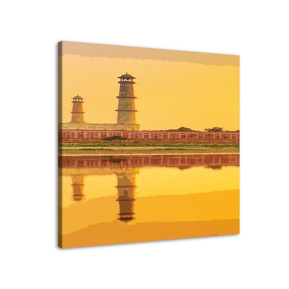 The Lighthouse Abstract Landscape 1 Piece HD Multi Panel Canvas Wall Art Frame-Original Frame
