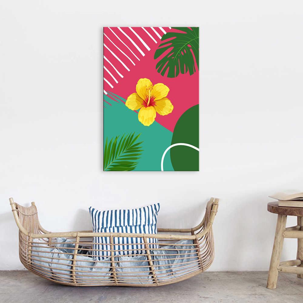 The Abstract Summer Orchid 1 Piece HD Multi Panel Canvas Wall Art Frame-Original Frame