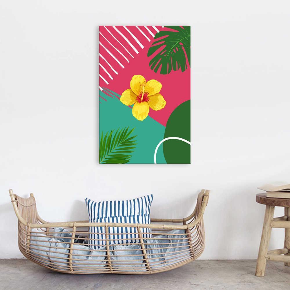 The Abstract Summer Orchid 1 Piece HD Multi Panel Canvas Wall Art Frame-Original Frame