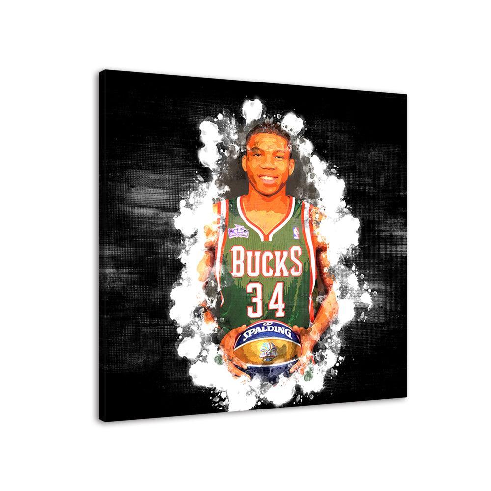 Giannis Antetokounmpo 1 Piece HD Multi Panel Canvas Wall Art Frame-Original Frame