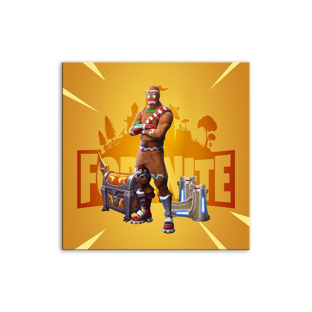 Yellow Fornite 1 Piece HD Multi Panel Canvas Wall Art Frame-Original Frame