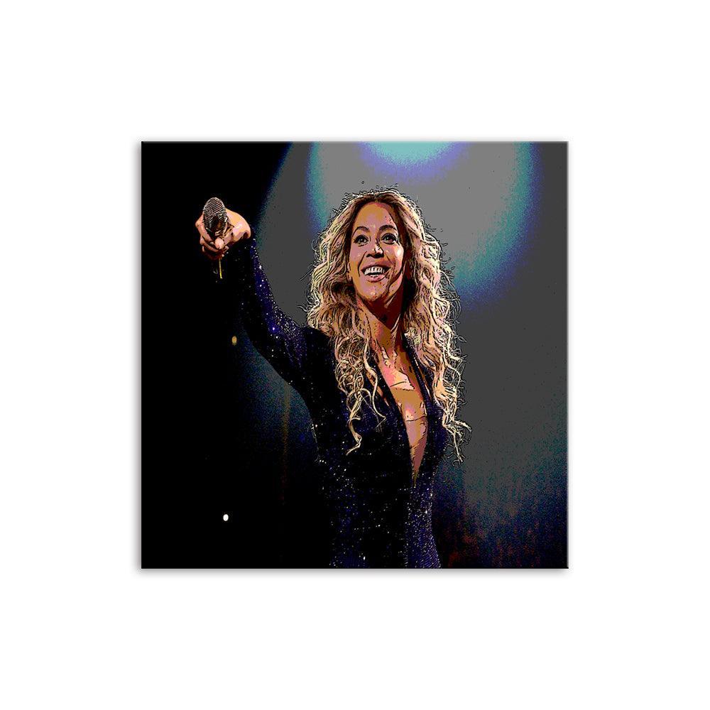 Singing Beyoncé 1 Piece HD Multi Panel Canvas Wall Art Frame-Original Frame
