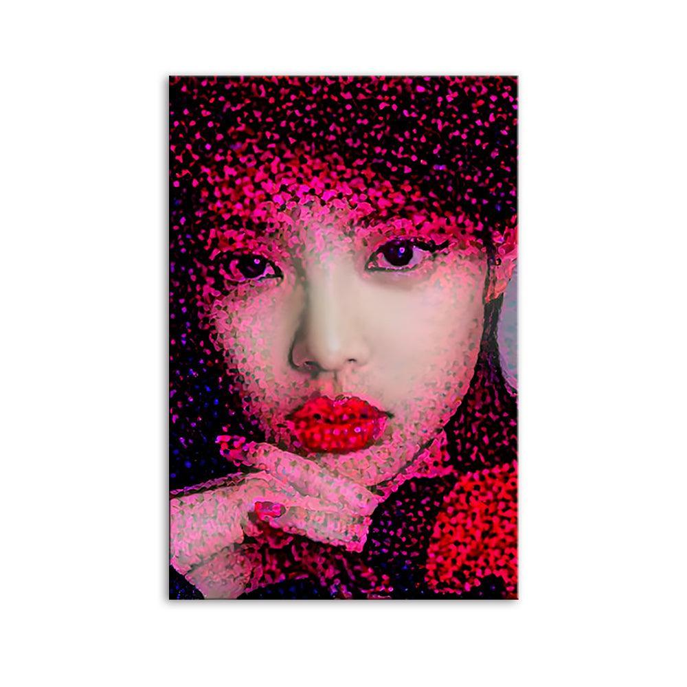 Red Woman 1 Piece HD Multi Panel Canvas Wall Art Frame-Original Frame